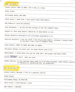 1987 andy answers to questions