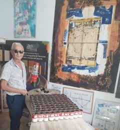 sandro with 100 cans